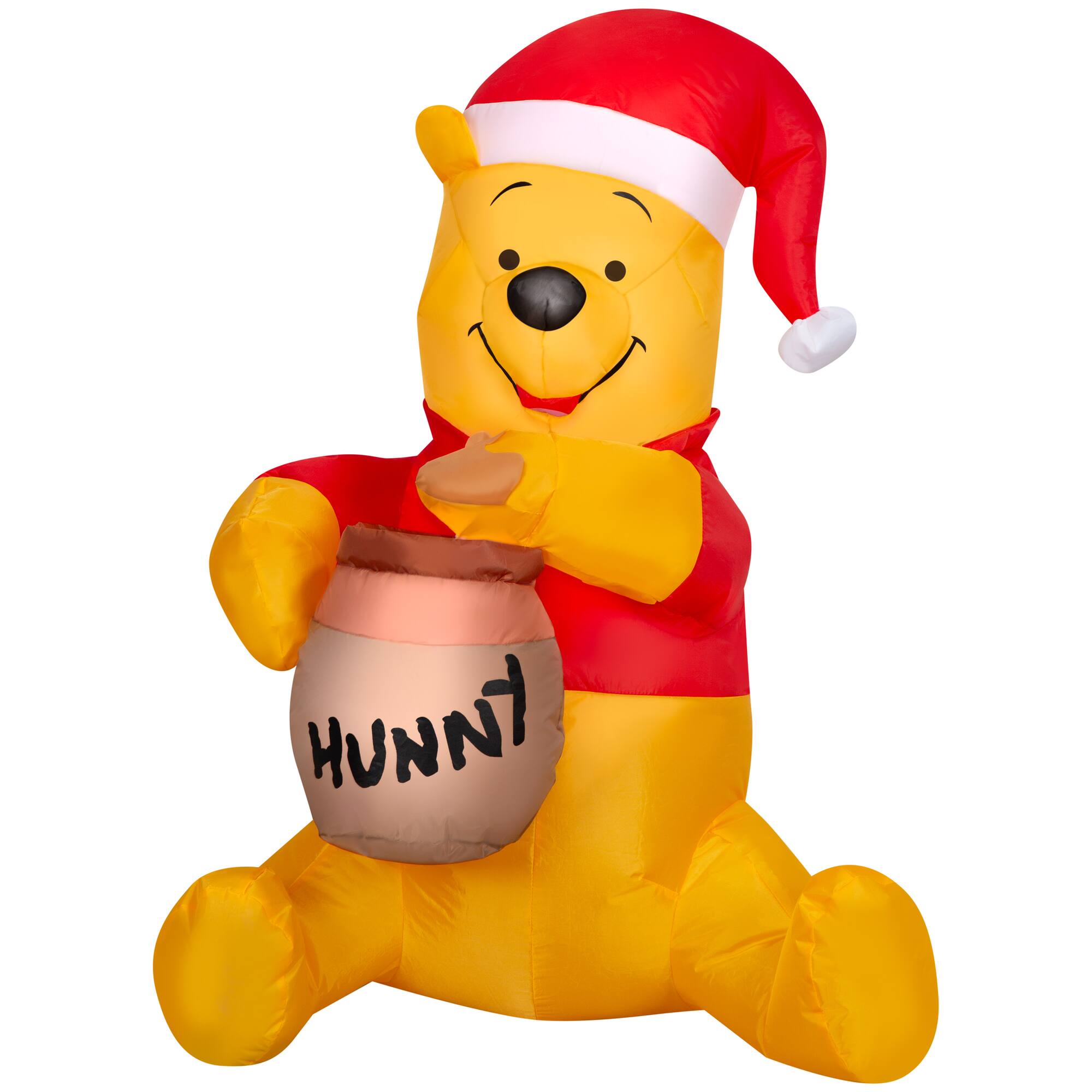 3ft. Airblown® Inflatable Christmas Winnie the Pooh in Santa Hat with Hunny Pot